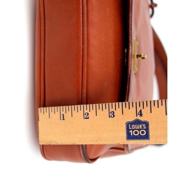 FOSSIL BROWN GENUINE LEATHER FLAP X-BODY MESSENGER SHOULDER BAG HANDBAG PURSE - Picture 11 of 14